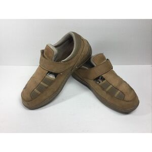 Orth O Feet mens Shoes Size 10.5 B orthopedic Comfort tan leather Adjusted Strap